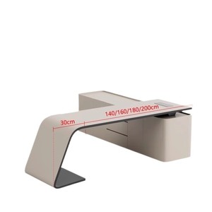 Bureau de travail en forme de L |   Bureau de direction moderne, ensemble bureau et chaise pour bureau de direction - Product Image 2