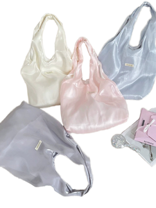 Sac à bandoulière léger en organza, design coréen orange, personnalisé, grande capacité, loisirs, recyclé, portable - Product Image 1