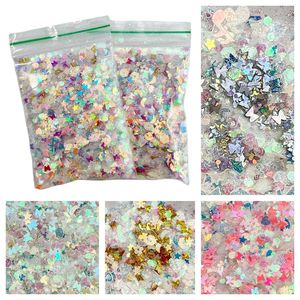 <span class=keywords><strong>Glitter</strong></span> in Polvere Misto Effetto Fata per Nail Art, Colore Illusione, Paillettes Dorate Scintillanti, Note Musicali, Farfalle, Luna, Stelle, Sognante, 10g, per Resina Epossidica - Product Image 2