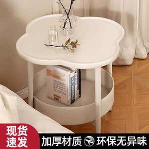 Mini Modern Nightstand Plastic <b>Small</b> Side <b>Table</b> With Storage Shelf For Bedroom Child Use - Product Image 2