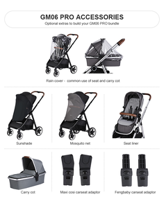 Commodité Chariot Système De Voyage Pliable <span class=keywords><strong>Maman</strong></span> Chaude Acheter bébé landau Pas Cher 3 En 1 Bébé Poussette avec voiture siège - Product Image 3