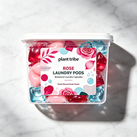 Capsules de lessive hydrosolubles à la rose – Parfum floral élégant, élimination des taches tenaces, parfum longue durée, perles de lessive