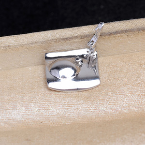 Base Hueca para Colgante Cuadrado Esmerilado de Plata S925 Wenchi, Tamaño 10-12mm, Accesorios DIY para Joyería de Perlas, Fornituras de Joyería con Hebilla 13490 - Product Image 3