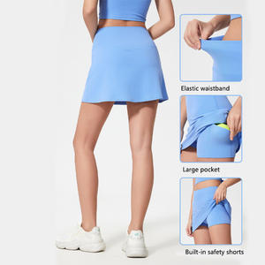 Falda Deportiva para <span class=keywords><strong>Mujer</strong></span> Roregal al por Mayor con Logotipo OEM, Falda Deportiva de Yoga para Adultos, Holgada, Transpirable, para Correr, <span class=keywords><strong>Tenis</strong></span> y Golf - Product Image 2