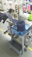 Machine à coudre industrielle VMA à bon prix avec dispositif de découpe, machine automatique pour ceintures de jeans pour la fabrication de vêtements