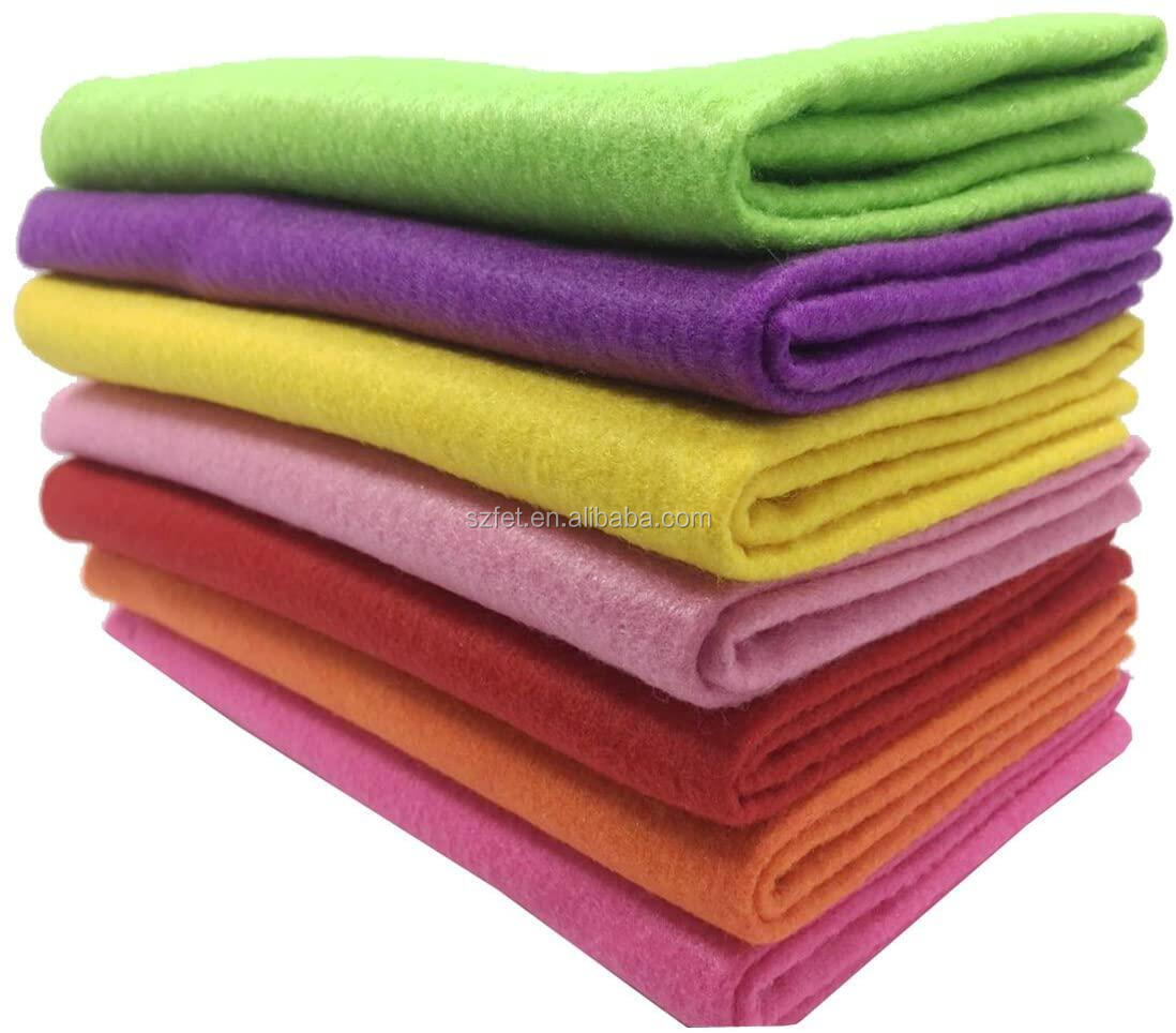 24 шт. толщиной 1,4 мм мягкий войлочный тканевый лист, разные цвета, войлочная упаковка, сделай сам, рукоделие, шитье, квадраты, нетканый пэчворк