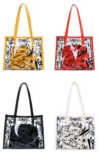 New Transparent Pvc Letter <b>Bag</b> Shoulder Messenger <b>Bag</b> <b>Waterproof</b> Cosmetic <b>Bag</b> Factory Wholesale - Product Image 3