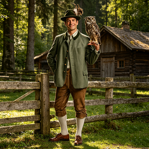 Costume <span class=keywords><strong>de</strong></span> chasseur bavarois pour hommes adultes, tenue folklorique allemande pour la fête <span class=keywords><strong>de</strong></span> carnaval Fasching - Product Image 5