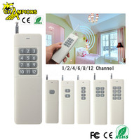 Télécommande RF blanche pour équipement industriel, code d'apprentissage, 4 boutons, télécommande RF sans fil longue portée 3000 mètres