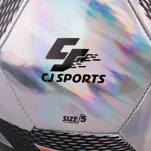 CJ Sports Recreation Silver TPU 410-450g Balón de fútbol duradero Cosido a máquina para partidos de entrenamiento recreativo Hecho en Vietnam - Product Image 2