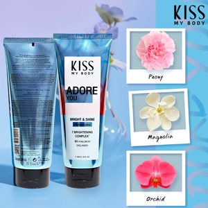 Elige tu fragancia de confianza con la loción perfumada hidratante y blanqueadora Kiss My Body Bright & Shine - Product Image 2