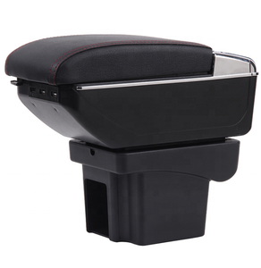 Caja de cuero PU con diseño de movimiento para coche Chevrolet, compartimento central de diseño de deslizamiento de <span class=keywords><strong>Rusia</strong></span>, color negro, con USB - Product Image 3