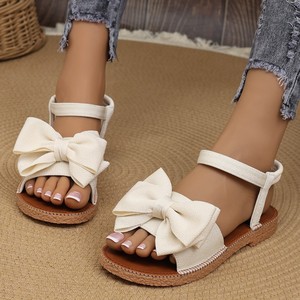 Sandalias planas vienen en muchos colores, novedad de verano 2025, sandalias de una línea con lazos, prendas de vestir de moda, Sandalias planas dulces - Product Image 2