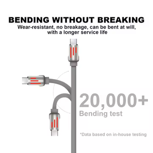 Hot Bán 4 Trong 1 Pd 240W 6A Kẽm Hợp Kim Sạc Nhanh <span class=keywords><strong>USB</strong></span> Type-C Cáp Dữ Liệu 1M Đa Chức Năng Sạc Cáp Cho Điện Thoại Di Động - Product Image 4