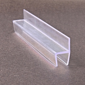 H hình dạng kính tắm con dấu phần cứng phụ kiện cửa trượt con dấu cao su PVC dải nhựa không thấm nước Clip con dấu dải - Product Image 4