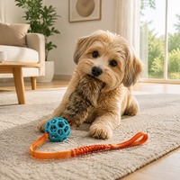 Jouet interactif pour chien, peluche à queue fourrure, corde élastique, bungee, balle, jeu d'extérieur, tirette, nettoyage des dents, pour chiot