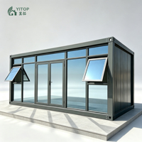 Casa Contenedor Negra de Lujo de 20 pies, Casa Pequeña Móvil Desmontable, Dormitorio, Casa Contenedor Prefabricada Portátil, Casa Pequeña Prefabricada