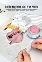 Kit de gel acrylique solide antiadhésif pour extension d'ongles 60 ml (2 oz) avec stylo pochoir en silicone 3D pour salon et sculpture d'ongles DIY à domicile
