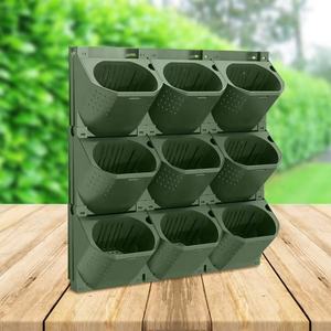 Jardinière verticale Greenwall, mur végétal, pot de fleurs en plastique auto-arrosant avec système d'irrigation goutte à goutte - Product Image 1