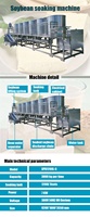 Machine automatique de trempage de lavage de haricot Machine de traitement de produit de tofu de lait de soja de réservoir de trempage de soja d'acier inoxydable