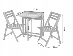 Ensemble <span class=keywords><strong>de</strong></span> <span class=keywords><strong>table</strong></span> pliante parfait pour la terrasse, le balcon et le <span class=keywords><strong>jardin</strong></span>, ensemble <span class=keywords><strong>de</strong></span> mobilier d'extérieur <span class=keywords><strong>en</strong></span> <span class=keywords><strong>bois</strong></span> pour <span class=keywords><strong>2</strong></span> <span class=keywords><strong>personnes</strong></span>, <span class=keywords><strong>2</strong></span> chaises et 1 <span class=keywords><strong>table</strong></span> avec pot - Product Image 6