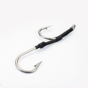 เบ็ดตกปลาเหล็กกล้าคาร์บอนสูงแบบมีเงี่ยง สำหรับตกปลาทะเล ตกปลาจากก้นน้ำ ตกปลาในแม่น้ำและเรือ พร้อมขนผูก - Product Image 6