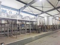 Peralatan Pembuatan Bir Industri 1500L 2000L  3-Vessel Brewhouse dengan Fermenter untuk Produksi Bir Kerajinan, Sari Buah, dan Jus