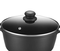 Marmite de cuisson en aluminium moulé sous pression antiadhésive avec couvercle en verre pour la cuisine, vente en gros