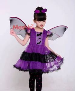 Disfraz de Princesa de Halloween para Niñas, con Tutú de Ballet y Alas de Murciélago, para Fiestas y Televisión, en Poliéster - Product Image 1
