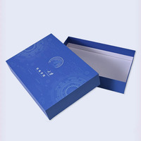 Kotak Kemasan Set Buku Catatan dan Pulpen Mewah Warna Biru untuk Bisnis Kecil