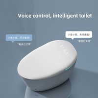 Toilette intelligente de luxe légère intégrée à usage domestique avec capteur et ouverture automatique du couvercle siège de la cuvette carrée Super Vortex de l'hôtel