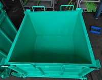 Conteneur industriel robuste en acier pour la collecte de ferraille, bac à déchets pour chariot élévateur, idéal pour la gestion des déchets d'entrepôt