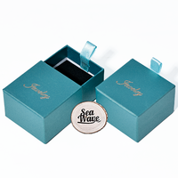 Boîte à bijoux en papier à tiroir coulissant Cadeau brillant Emballage de bijoux Bague Boucle d'oreille Pendentif Collier Boîte à bracelet Boîte à bijoux Logo personnalisé