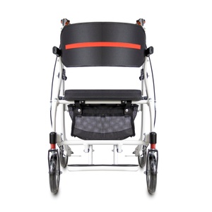 Fauteuil roulant pliable <span class=keywords><strong>3</strong></span>-en-1 <span class=keywords><strong>avec</strong></span> chariot de courses - Cadre en aluminium léger, <span class=keywords><strong>roues</strong></span> en PU - Product Image 4