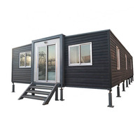 Maison préfabriquée moderne de luxe bon marché, montage facile, 3 chambres, maison préfabriquée extensible en conteneur