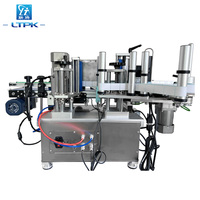 Machine d'étiquetage semi-automatique de bureau double face en acier inoxydable LTPK-150F pour bouteilles de plastique, d'eau, de lait et de cosmétiques