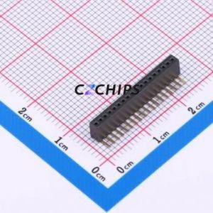 X1311FR-18-C43D24 Pin Socket Bent Lead Through Hole,P=1.27mm Connector 1x18P 1.27mm Square Hole Right Angle Insert - Product Image 1