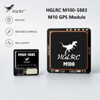 Module GPS HGLRC M100-5883 M10 avec boussole, antenne en céramique, indicateurs LED intégrés, 21x21mm, pour avion RC FPV longue portée, en métal