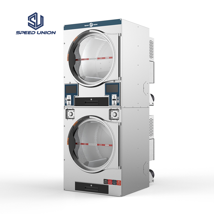 Commercial wash machine coin stack dryer for laundry shop