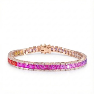 Pulsera de Diamantes Multicolor Princesa Arcoíris - Oro de 9k, 14k, 18k - Product Image 3