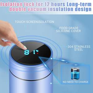 Bouteille d'eau de sport intelligente en acier inoxydable de 17oz <span class=keywords><strong>500ml</strong></span> avec affichage de la température par LED Tasse à café isolée sous vide pour la salle de sport - Product Image 3