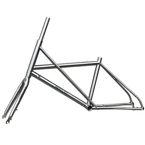 定制451钛合金自行车车架，带平装制动器和钛叉