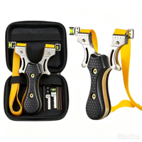 Slingshots de compétition en acier inoxydable de haute qualité, semi-automatiques, longue portée, et accessoires