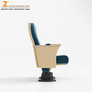 Современное кресло для лекционного зала с опциональной табличкой для номера и микрофоном, обивка из велюра, сиденье для аудитории - Product Image 2