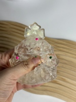 Mainan Squishy Maltosa Pohon Natal Menyala Dalam Gelap, Mainan Remas Lambat Berkilauan, Alat Penghilang Stres Tangan Uniseks