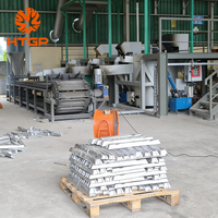 Ligne de production complète de lingots d'aluminium, four de fusion automatique et machine de coulée pour le recyclage des métaux
