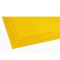 แผ่นพลาสติกลูกฟูก Corflute Correx,แผ่นเปล่าขนาด4มม. 12X18สีเหลือง