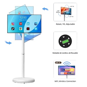 21.5 Inch Full hd <b>Portable</b> <b>Tv</b> Smart Movable Pc with Battery Rotating Touchscreen Monitor for Bedroom/kitchen - Product Image 3