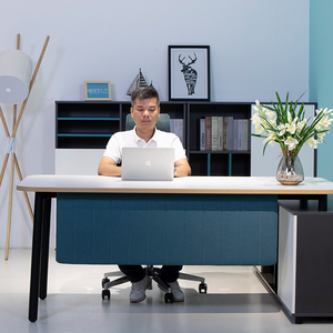 Escritorio de Oficina en Forma de L, Moderno y Ejecutivo, de Lujo, Color Blanco, para Computadora, Muebles de Oficina, Guangzhou Mige - Product Image 2