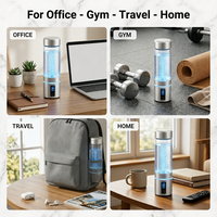 Générateur d'eau hydrogénée portable 3000ppb, électrolyse rapide, technologie SPE PEM, antioxydant, bouteille d'eau riche en hydrogène rechargeable